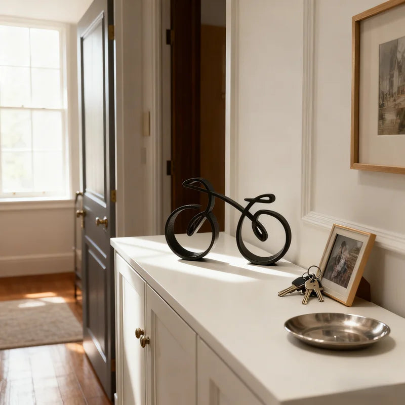 Minimalist 3D Printed Bicycle Sculpture for Desk Decor and Gift