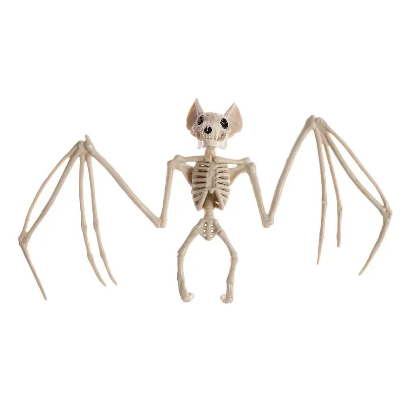 Halloween Animal Skeleton Bones Decor Set - Creepy Spider Bat Mouse Lizard Props