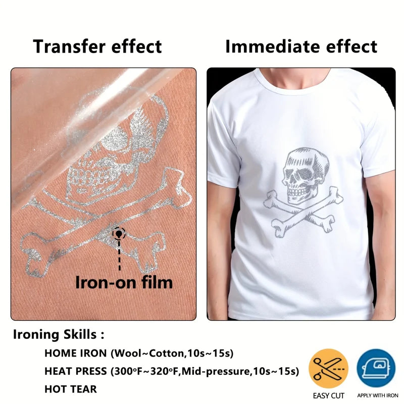 Glitter Heat Transfer Vinyl for Shirts - Easy Cut & Weed HTV for Fabric Design