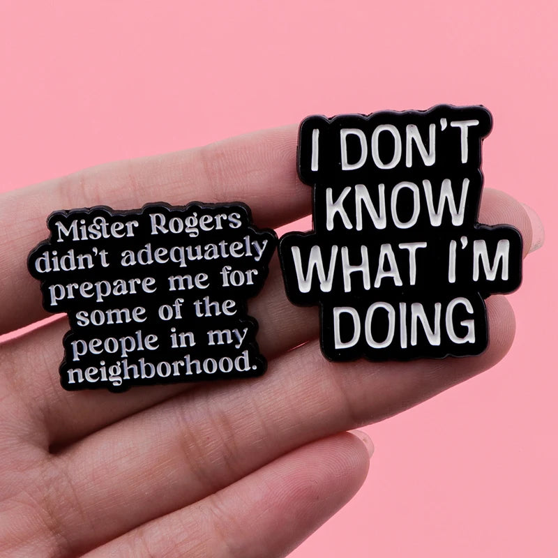 Funny Skeleton Quotes Enamel Pins Women Men Brooches Lapel Badge Accessories Gift