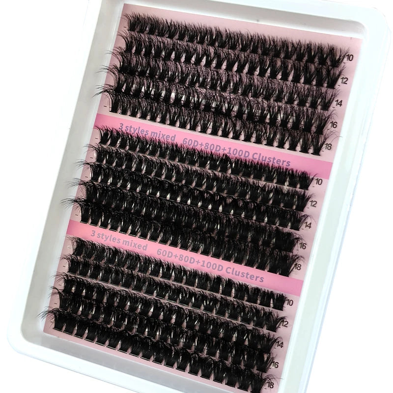 DIY 5D Fluffy Eyelash Clusters - Thick Wispy Extensions 10-20mm