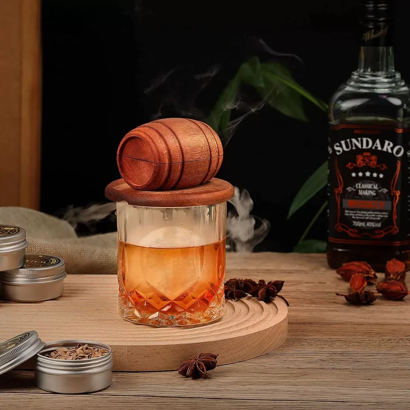 Whiskey Smoker Kit with 4/6 Flavors Cocktail Infuser Set for Bourbon and Whiskey Gifts