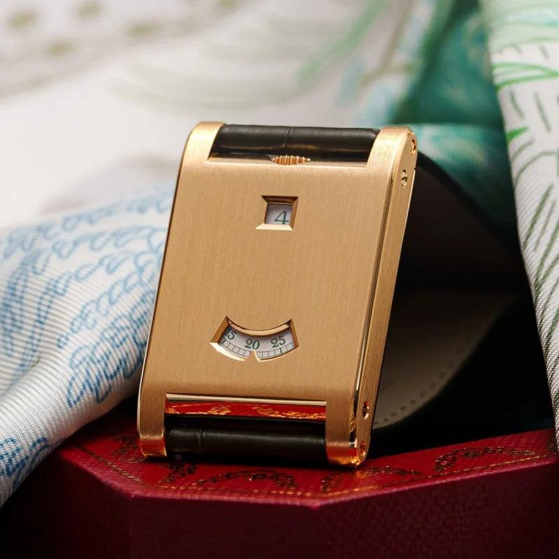 Men's Retro Gold Quartz Watch - Light Luxury Fashion Timepiece with Trendy Design
