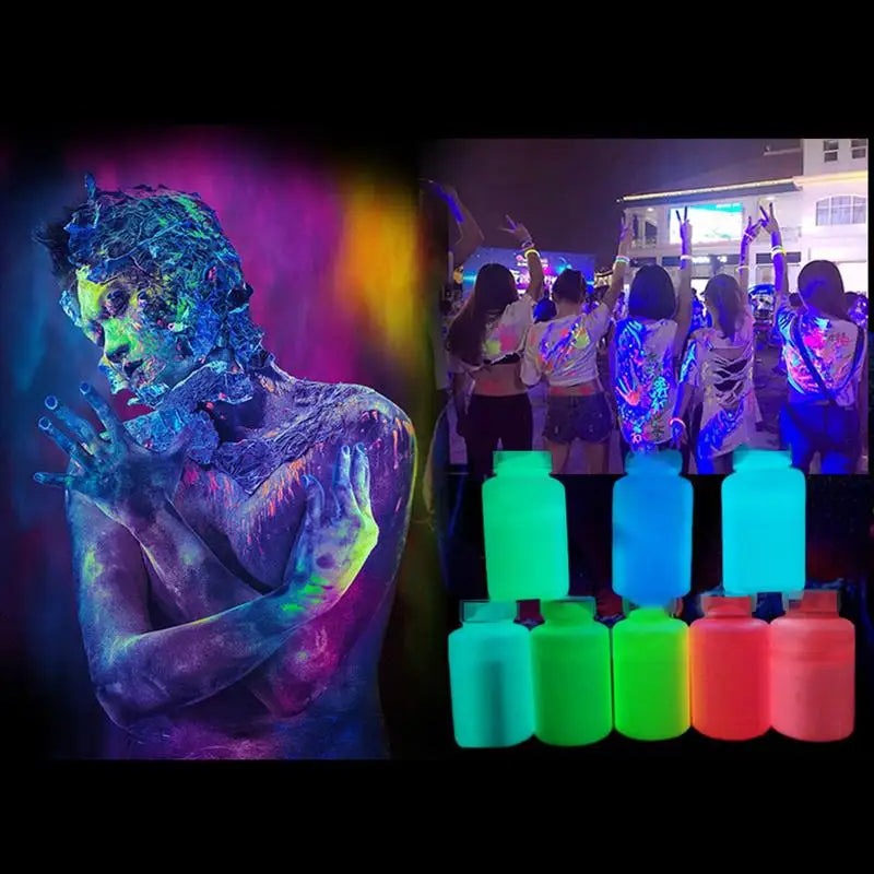 Fluorescent Pigment Glow in Dark Paint for Crafts and DIY Projects - 15g Bottles