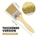 Wooden Paint Brush Set with Ergonomic Gourd Handle, 2-Inch Natural Mane for Painting and Staining