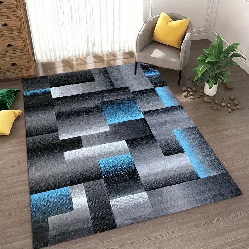 Abstract Geometric Area Rug Non-Slip Washable Floor Mat Home Decor