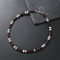 Summer Coconut Husk Bead Starfish Necklace for Men Bohemian Natural Stone Chain
