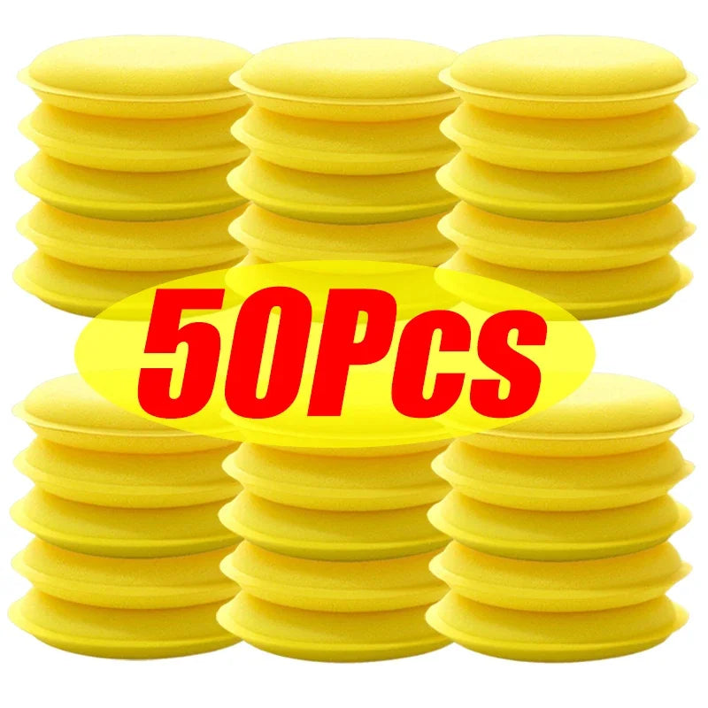 High Density Car Waxing Polish Foam Sponges 50/100 Pcs - Detailing & Polishing Pads