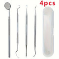 Stainless Steel Oral Cleaning Tool Set with Storage Box - No Odor