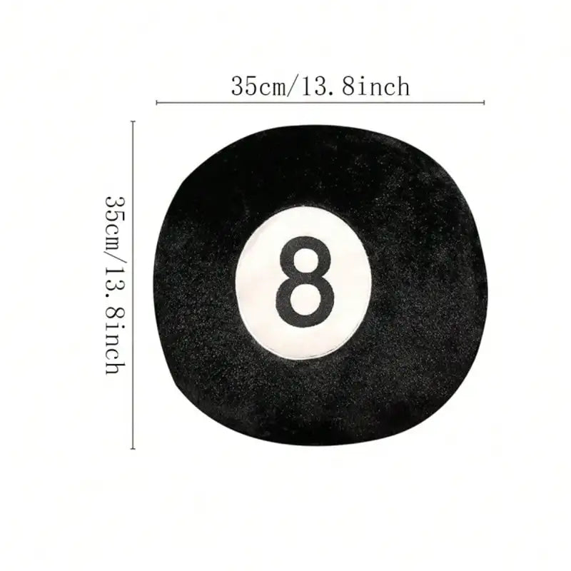 Decorative Billiard 8 Ball Pillow - Soft Plush Throw Cushion for Home & Pool Table