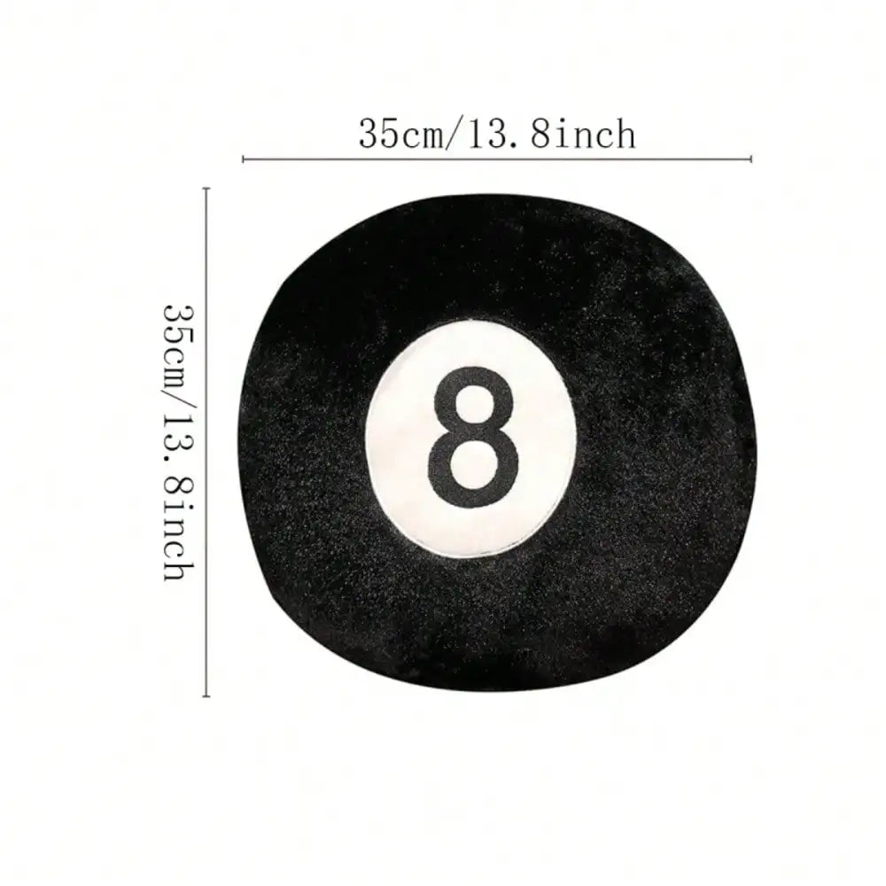 Decorative Billiard 8 Ball Pillow - Soft Plush Throw Cushion for Home & Pool Table