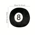 Decorative Billiard 8 Ball Pillow - Soft Plush Throw Cushion for Home & Pool Table