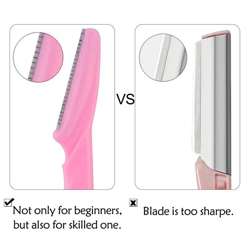 Eyebrow Trimmer Face Blade Set - Portable Hair Removal & Grooming Tools
