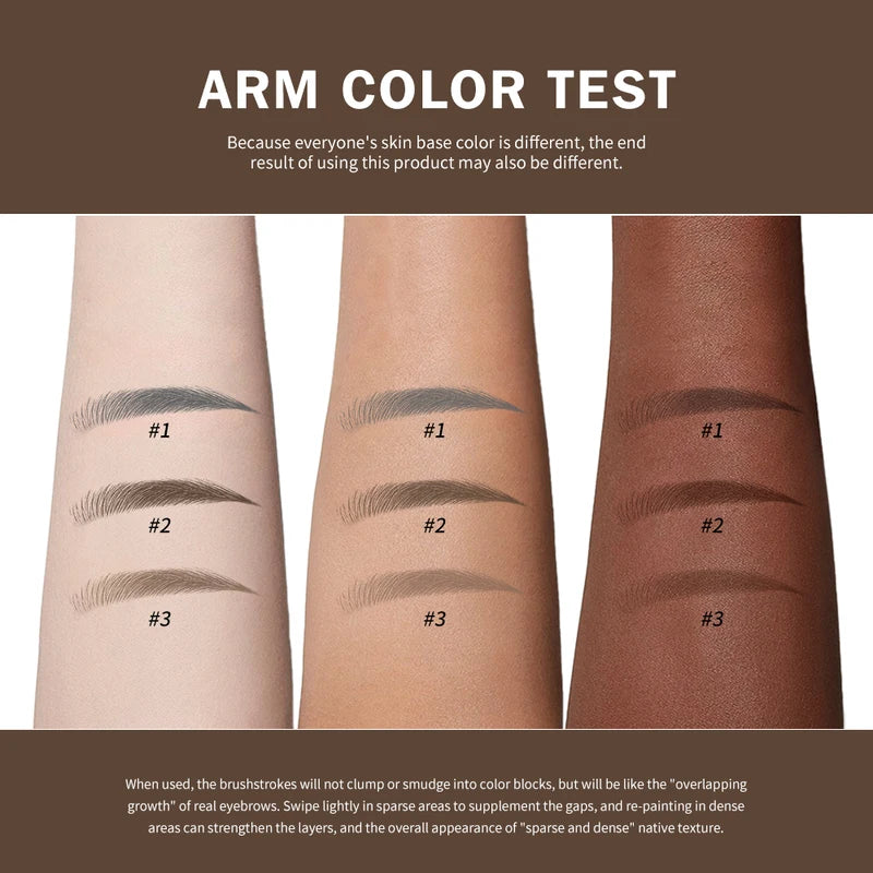 Multi-Fork Fluffy Liquid Eyebrow Pen Waterproof Long Lasting Natural Brow Makeup