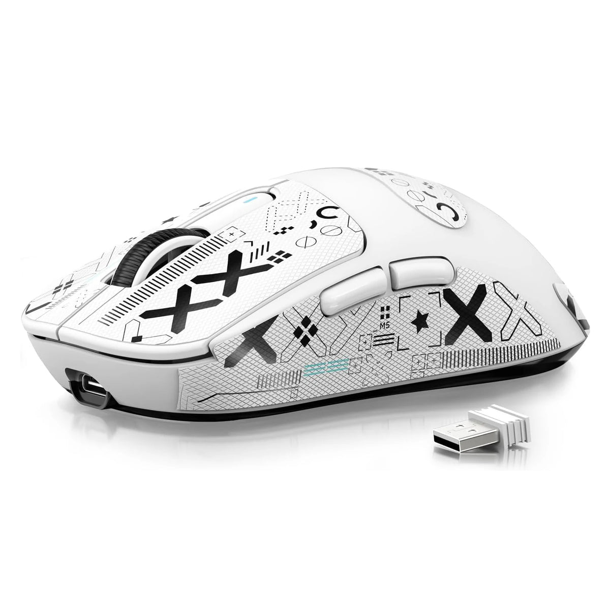 Wireless Gaming Mouse Lightweight 49g Tri-Mode PAW3395 26K DPI Battery 200h