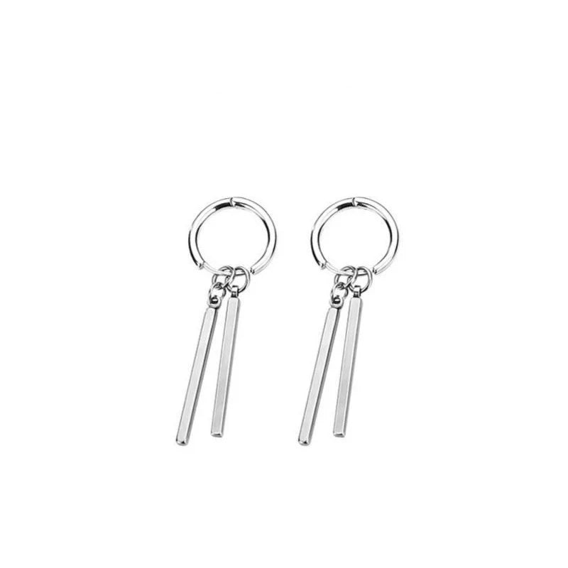 Long Pendant Earrings Men Women Square Stick Statement Jewelry - Trendy Fashion