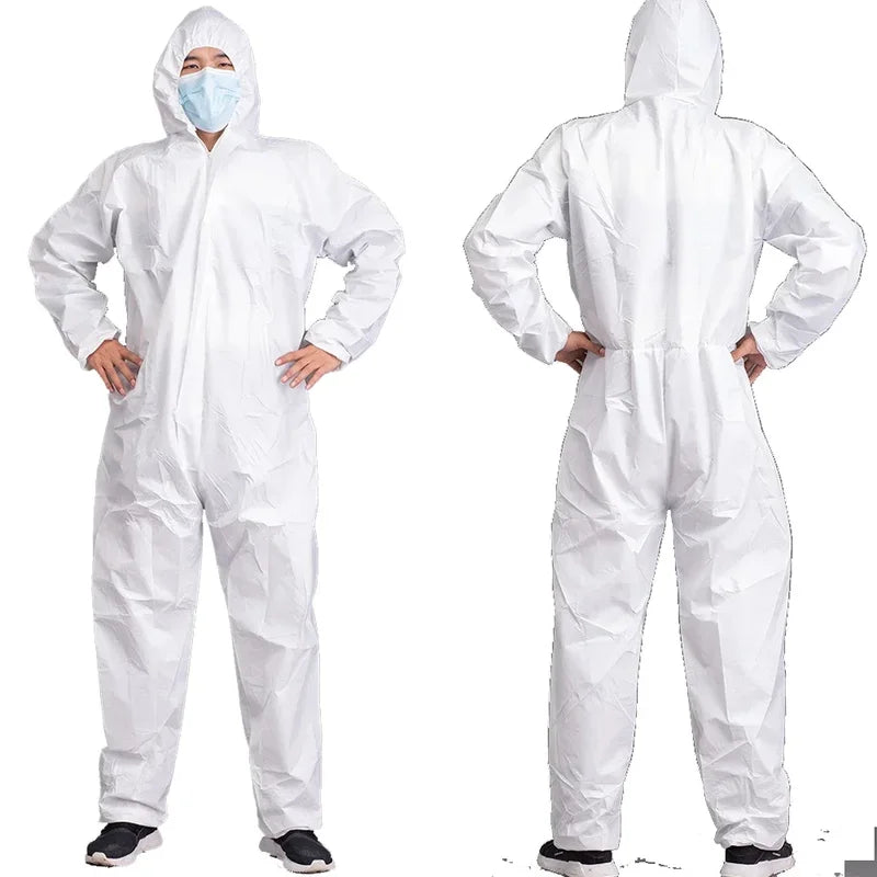 Disposable Breathable Waterproof Work Coverall Suit Safety & Painting Protective Gear