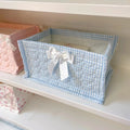 Square Lace Flower Storage Basket - Desktop Organizer and Home Decor