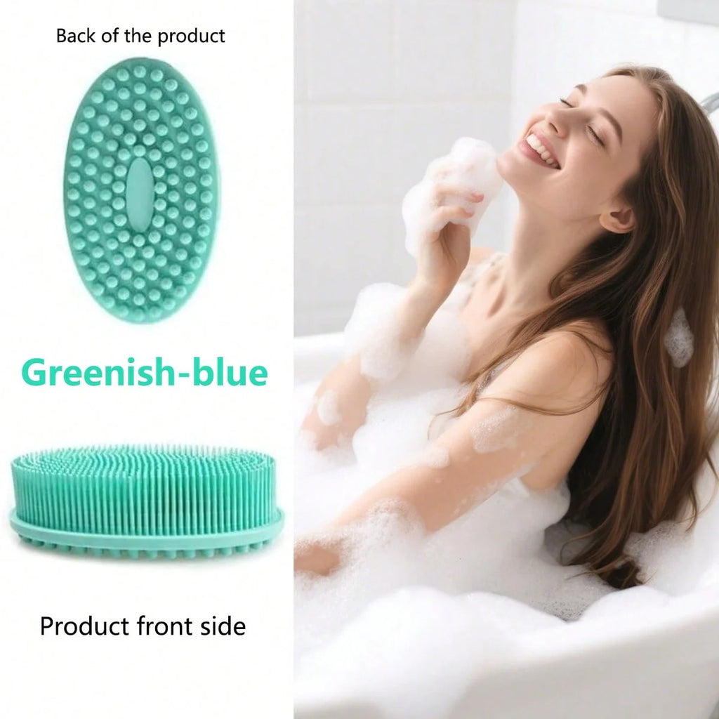 Silicone Body Scrubber Bath & Shower Sponge Exfoliating Body Brush - Multiple Colors