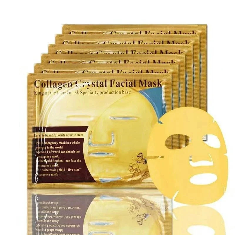 Crystal Collagen Gold Face Masks - Anti-Aging, Hydrating, Moisturizing 10 Pack