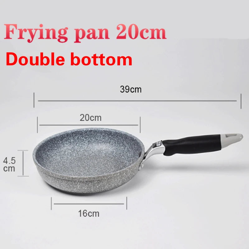 Non-Stick Ceramic Frying Pan Wok Skillet for Gas & Induction Cooking - Durable Stone Coating