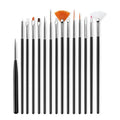 15/31PCS Nail Art Brush Set with Dotting & Liner Pens for Gel & Nail Polish