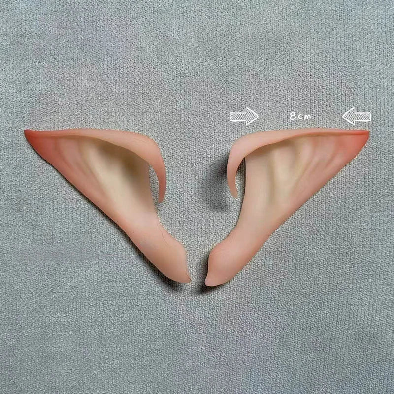 Realistic Elf Ears Cosplay Accessories - Soft Silicone Pointed Fairy False Ears