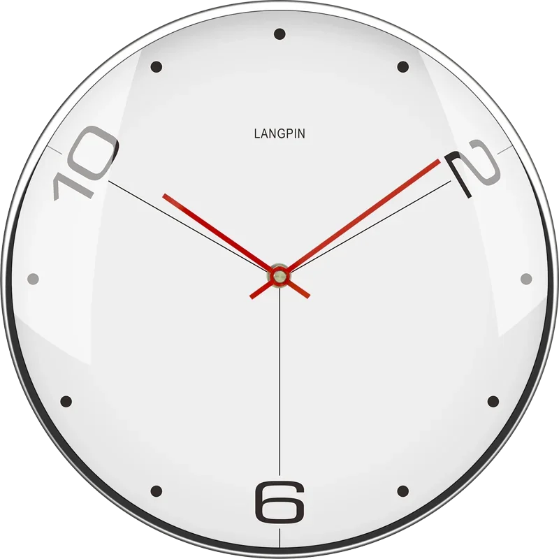 Large Modern Wall Clock for Living Room Bedroom Office - Metal Design