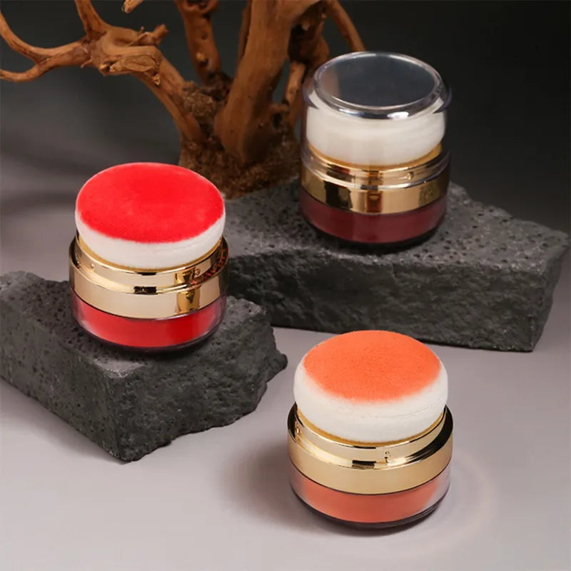 Vegan Air Cushion Blush Powder with Mirror & Sponge Puff - Custom Logo Wholesale