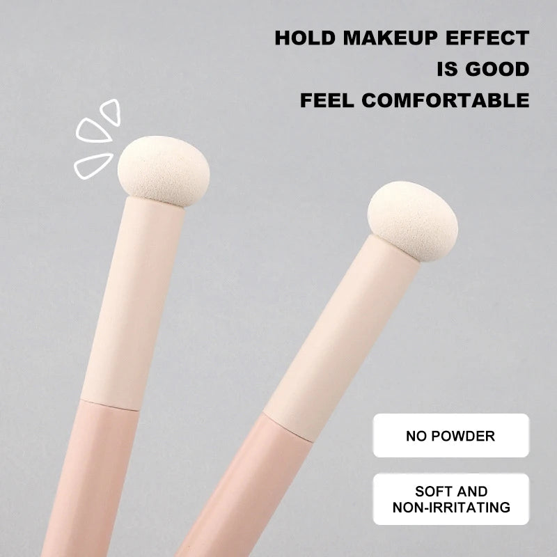 Professional Lip & Concealer Makeup Brush Set - Round Sponge Applicators, Travel Friendly
