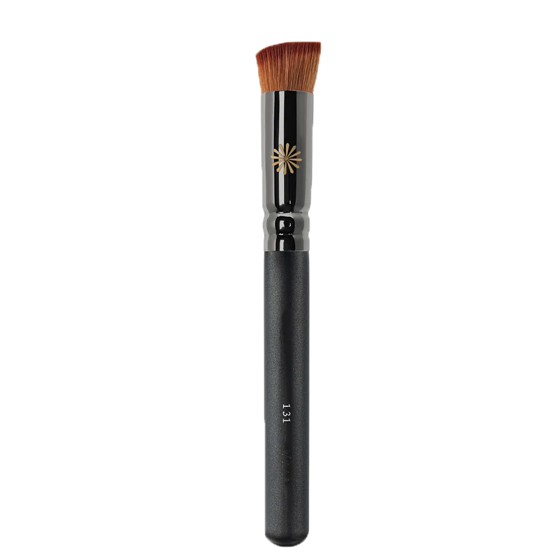 Professional Makeup Brush No. 131 Oblique Flat Foundation Brush Brown Soft Fiber Hair