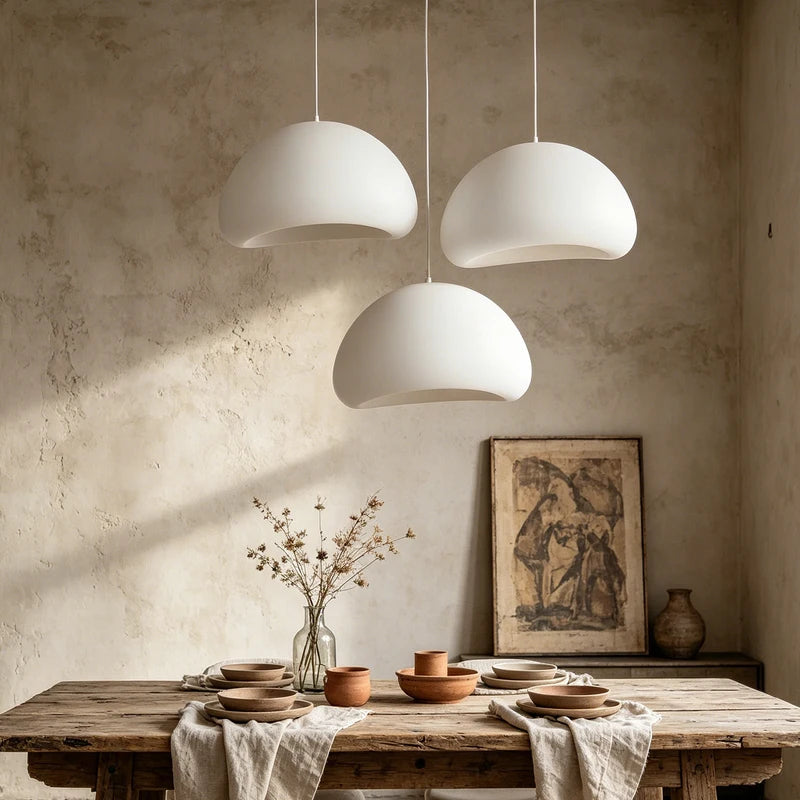 Modern Wabi Sabi Pendant Light with Adjustable LED Ceiling Chandelier for Living & Dining