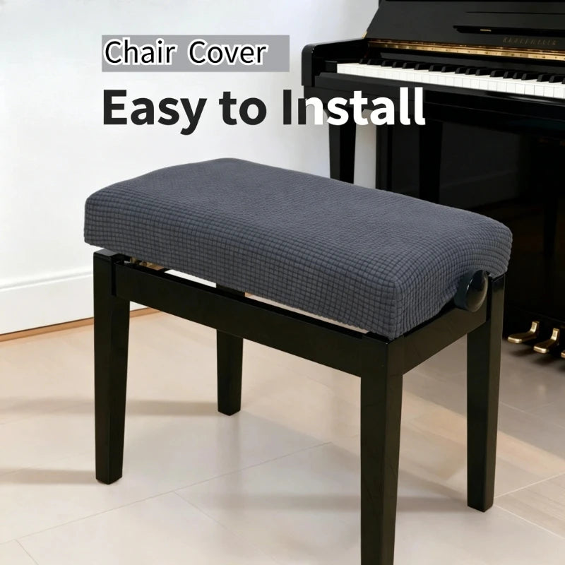 Elastic Jacquard Piano Bench Cover Dustproof & Washable Home Protector