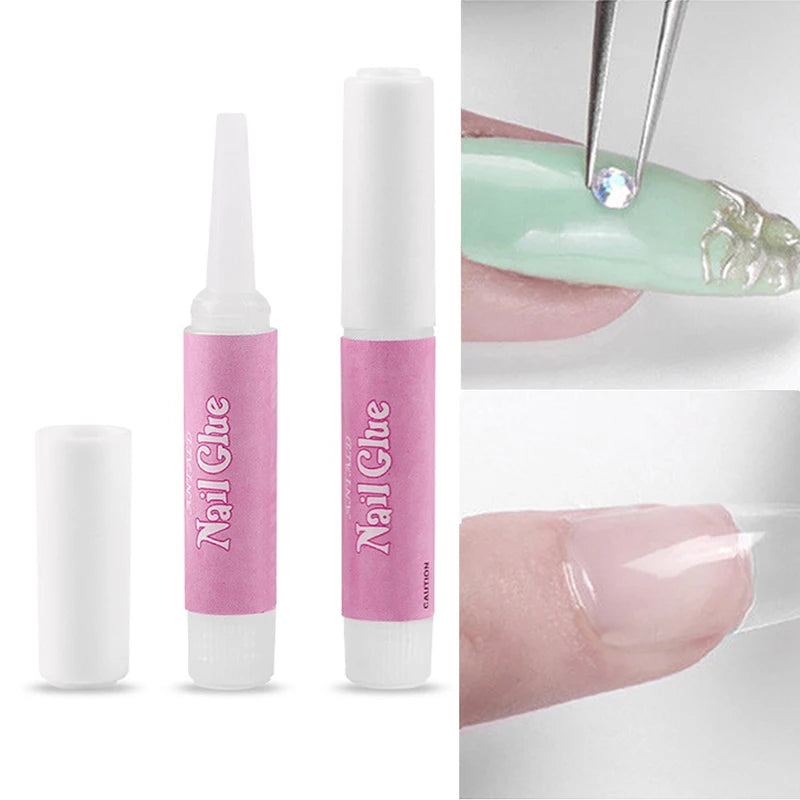 50 Pieces Nail Glue for Acrylic & False Nails - Strong Bond, Quick Adhesive