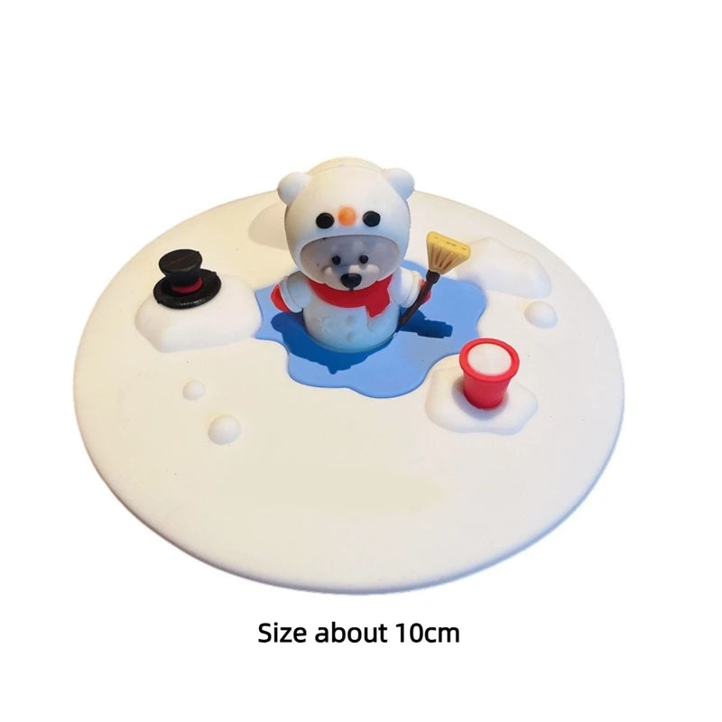 Silicone Cup Cover Heat-Resistant Leak-Proof Dustproof Mug Lid Universal Fit