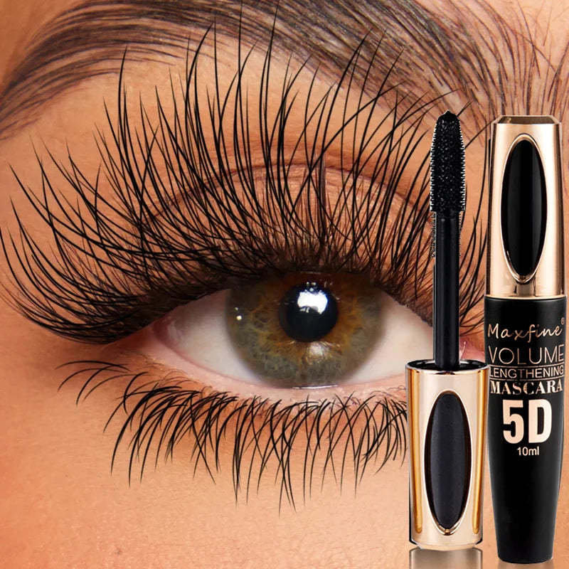 Waterproof 5D Mascara for Lengthening & Thickening Eyelashes - Black