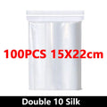 100Pcs Clear Plastic Storage Bags Reclosable Ziplock Food & Jewelry Organizer