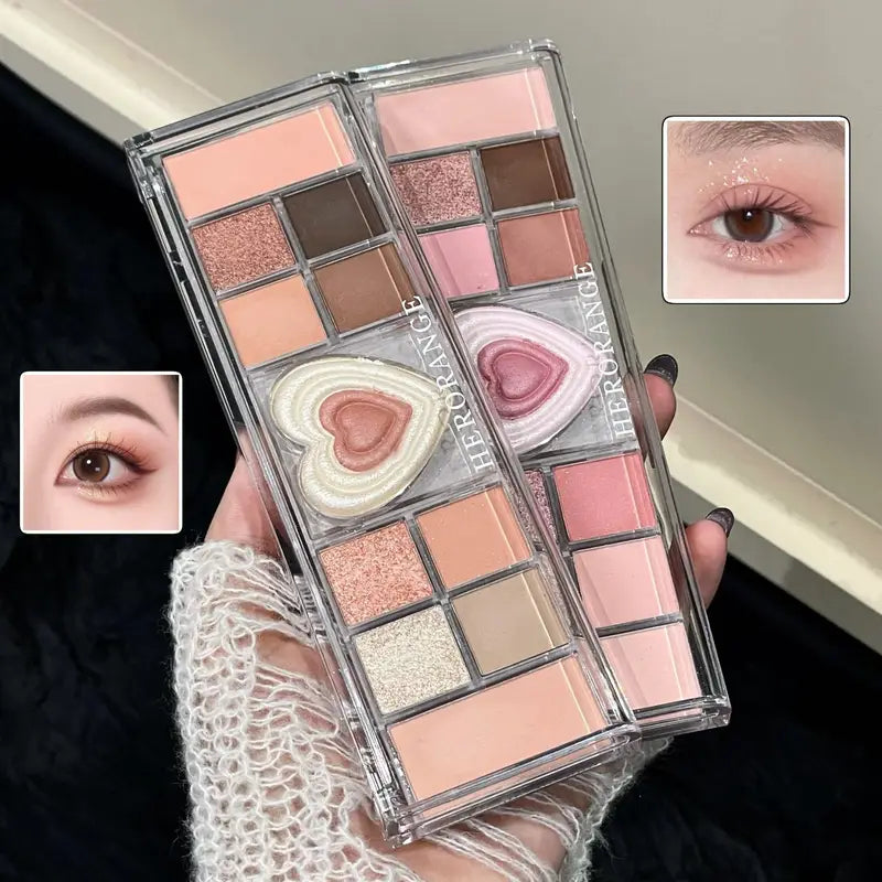 12-Color Eyeshadow Palette with Pearlescent & Matte Finishes - Versatile Makeup Set