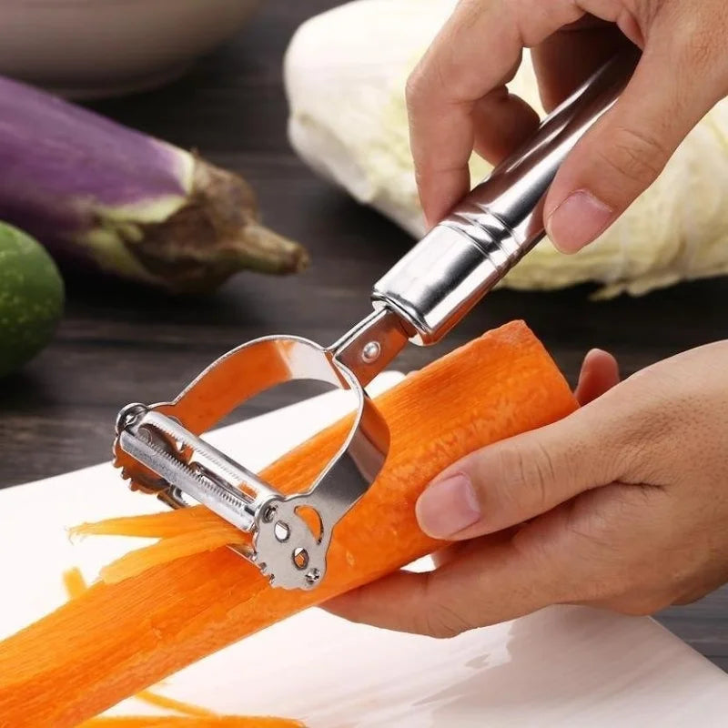 Stainless Steel Vegetable Peeler and Julienne Grater - Multi-Function Kitchen Tool