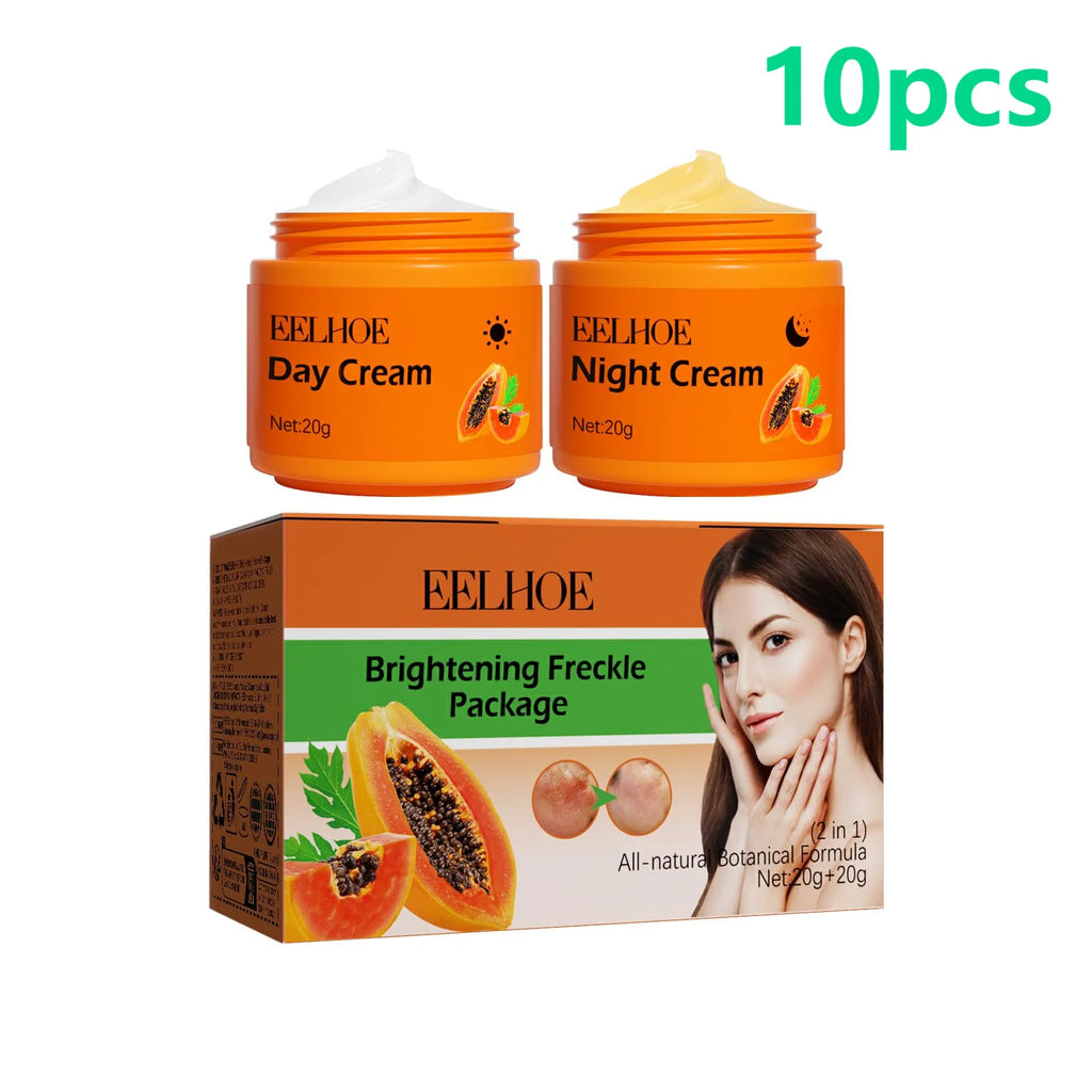 Whitening Freckle Cream Set with Papaya Extract for Dark Spot & Skin Brightening 40g