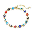 Turkish Evil Eye Charm Bracelet for Women Boho Lucky Summer Jewelry