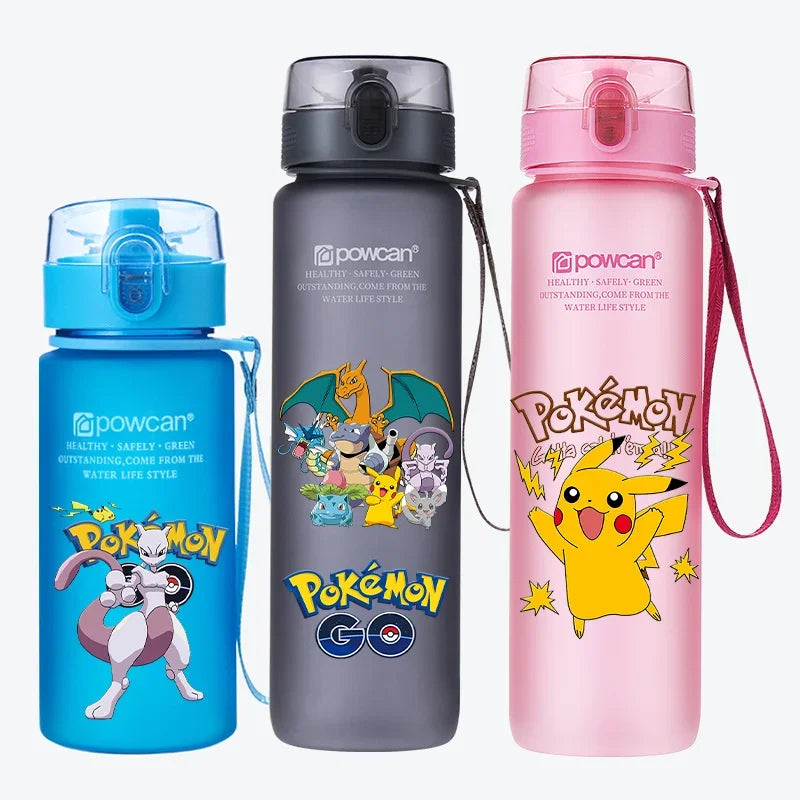 Kids Water Bottle 650ml - Cartoon Pokemon Water Cup for Children, Portable Outdoor Hydration