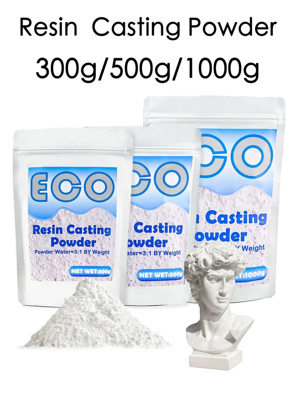 High Density Gypsum Powder for Resin Casting & Sculpting - 300g/500g/1000g