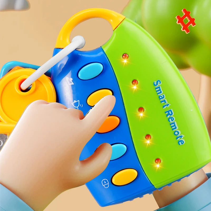Music Cartoon Car Key Toys for Kids Pretend Play Educational Toy Gift for Boys and Girls