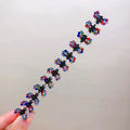 12pcs Colorful Glitter Flower No-Slip Metal Hair Claws for Girls