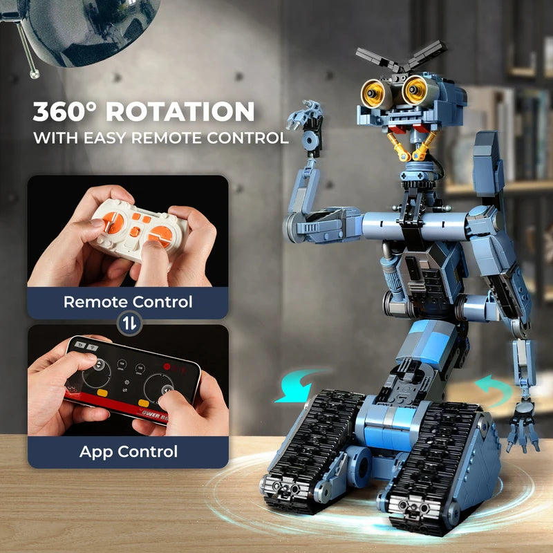 1176 Pieces Johnny 5 Robot Building Blocks Set - Creative Model for Fans