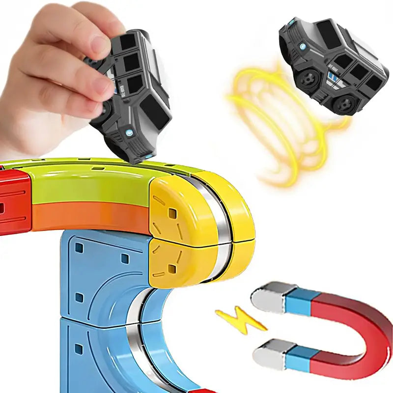 Magnetic Electric Car Toy for Magnetic Track Sets - Off-Road High-Speed Vehicle