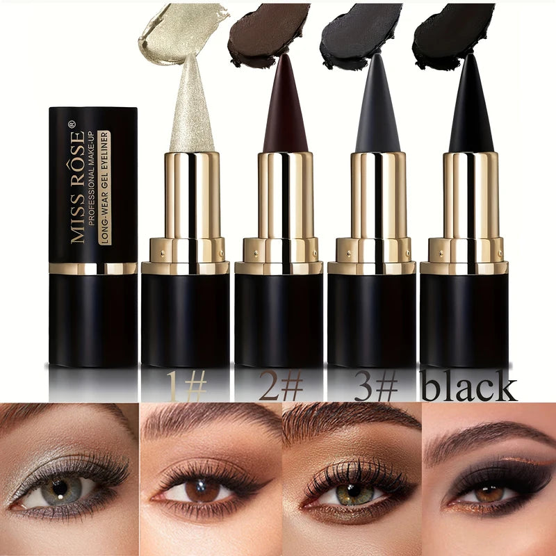 Creamy Gel Eyeliner Set - Waterproof, Sweat-Proof, Long-Lasting, Daily Makeup for Women
