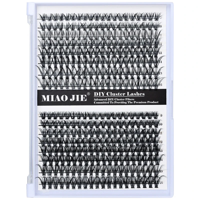 DIY False Eyelash Clusters Kit 30D/40D Wispy Fluffy Lashes with Applicator Tools