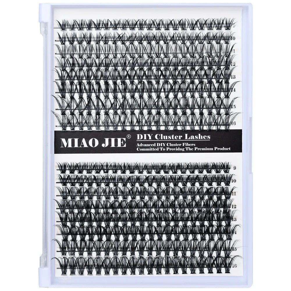 DIY False Eyelash Clusters Kit 30D/40D Wispy Fluffy Lashes with Applicator Tools